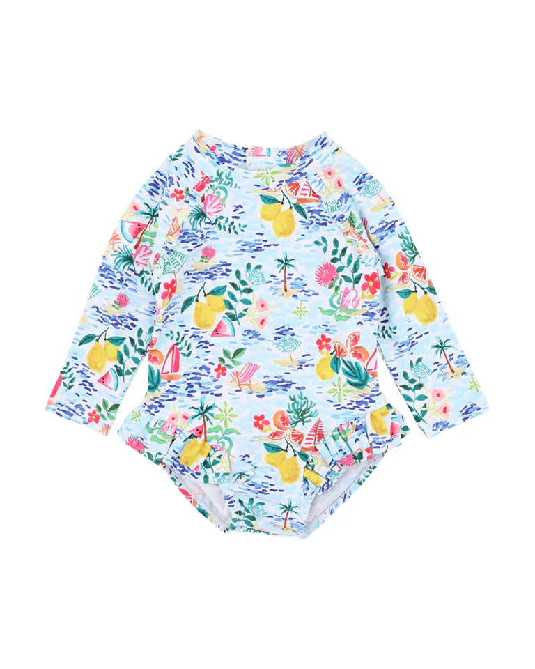 Addison Print LS Sunsuit
