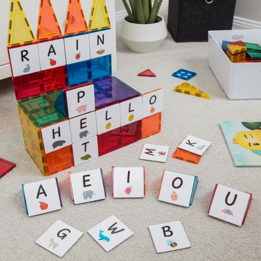 Magnetic Tile Toppers - Alphabet Upper Case Pack (40pc)