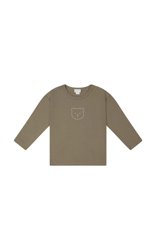 Prima Cotton Arnold L/S Top - Sepia