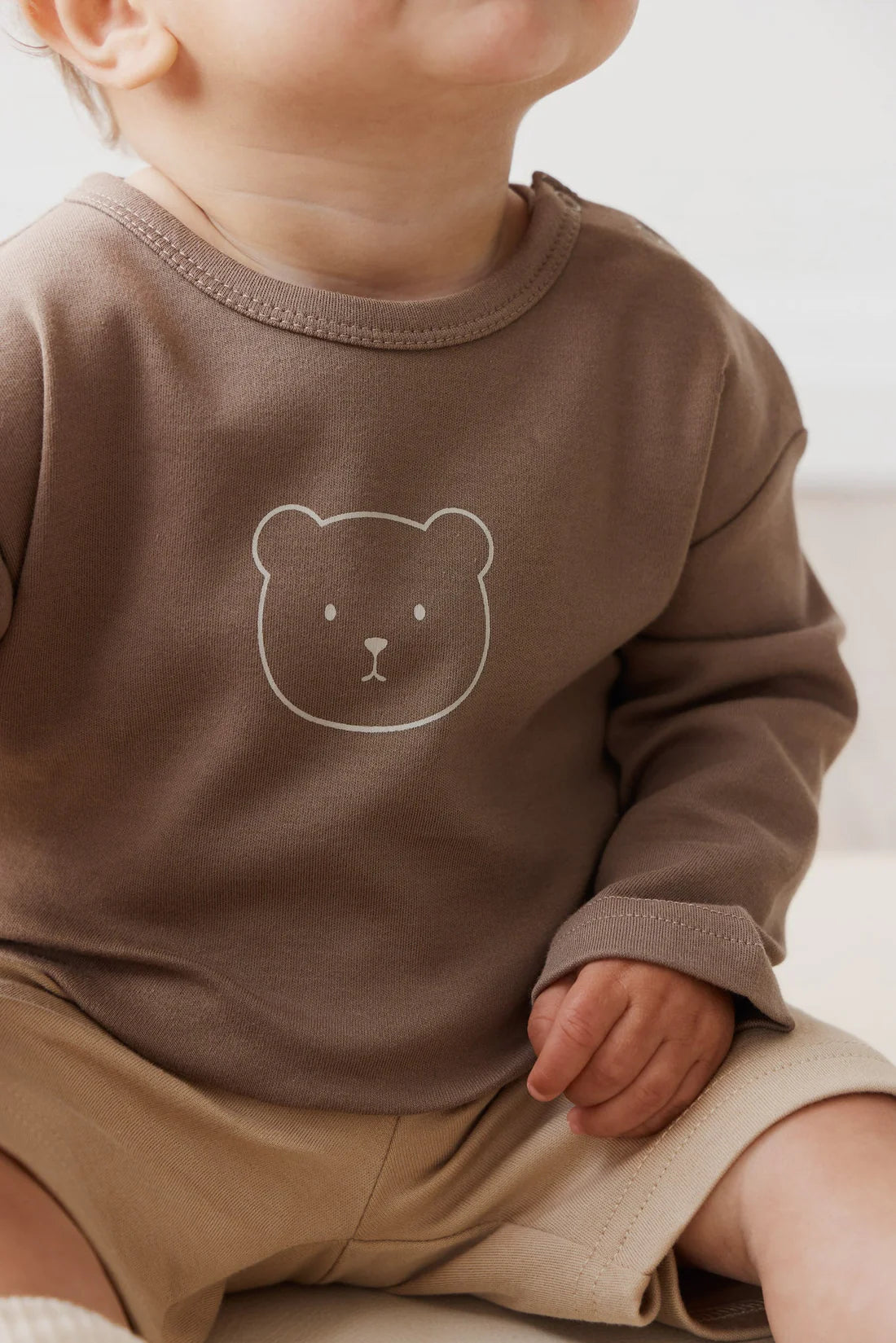 Prima Cotton Arnold L/S Top - Sepia