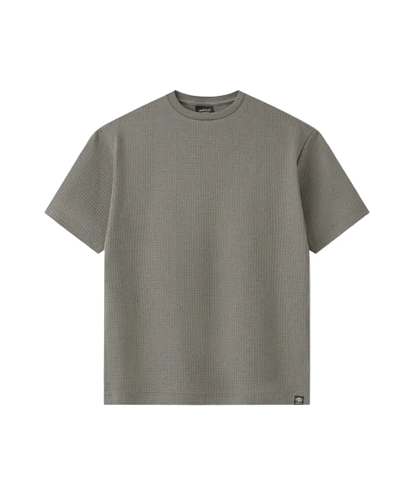 The Mayer Waffle Tee - Asphalt