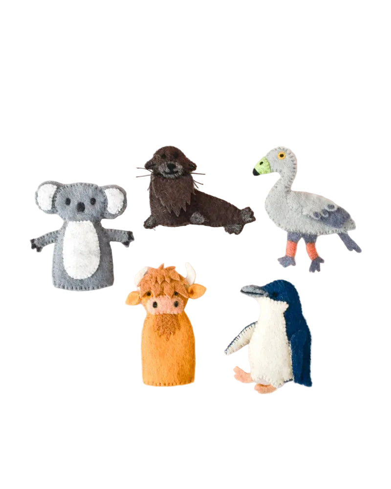 Australian Phillip Island Animals Finger Puppets Set