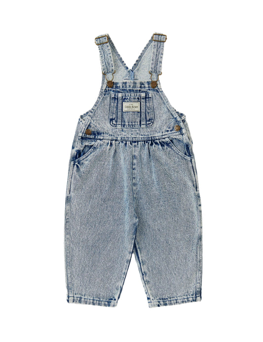 Austin Vintage Washed Overalls - Light Denim