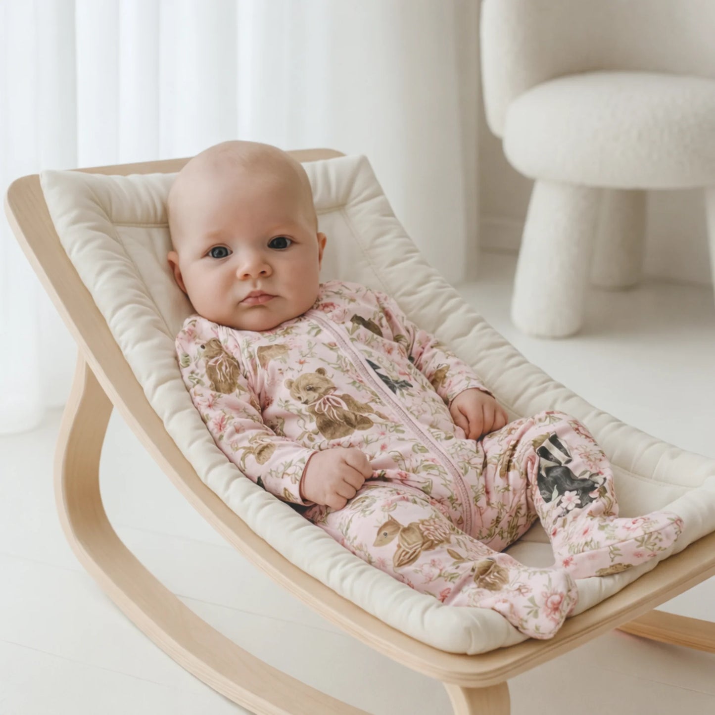Bamboo Zipsuit - Baby Animals