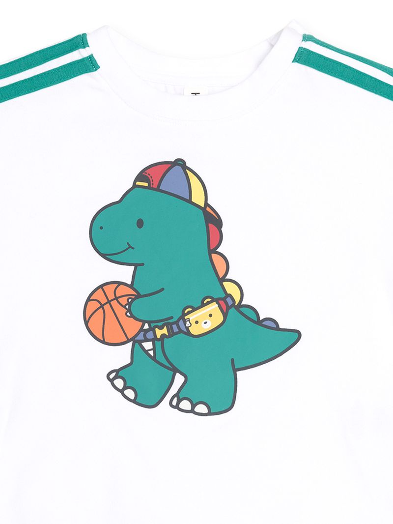 Baller Dino Sporty Stripe Tee