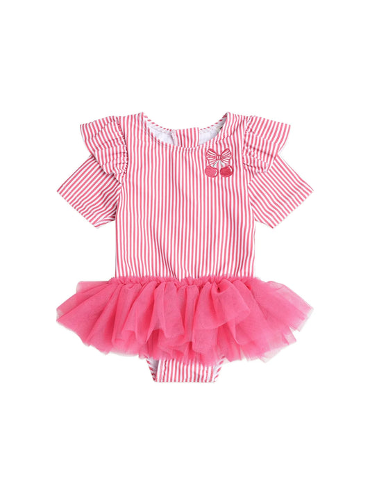 Ballerina Swimsuit Cherry Pie Stripe
