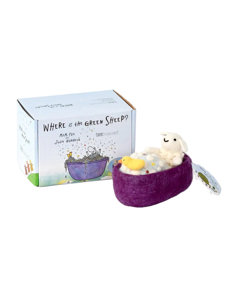 Where Is The Green Sheep? - Bath Sheep Play Set