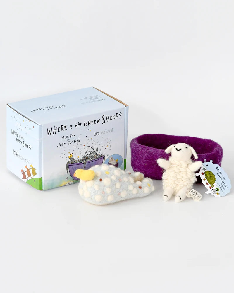 Where Is The Green Sheep? - Bath Sheep Play Set
