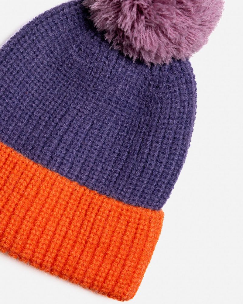 Beanie - Purple & Orange