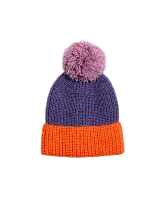 Beanie - Purple & Orange