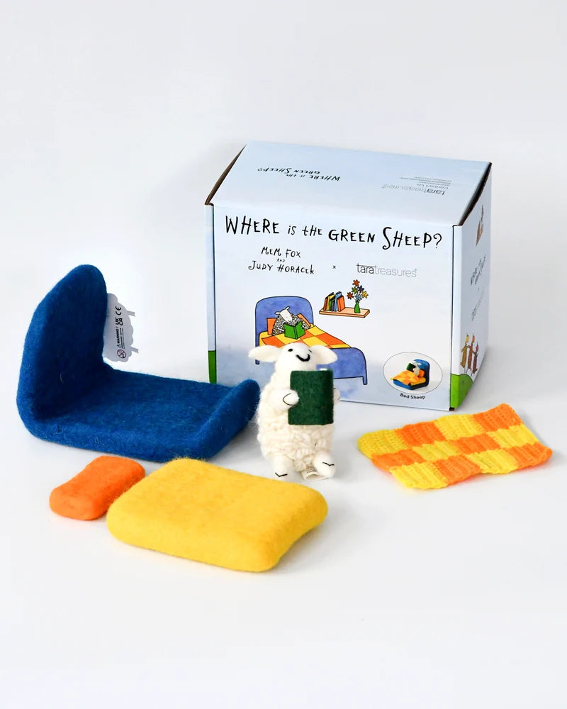 Where Is The Green Sheep? - Bed Sheep Play Set
