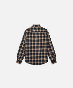 The Birch LS Shirt - Camel/Charcoal