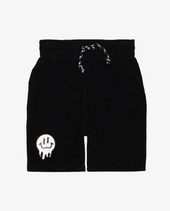 Drippin in Smiles Black Cord Shorts