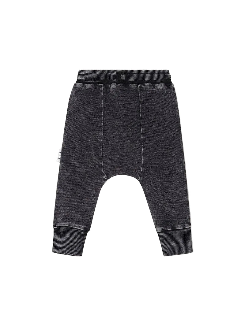 Black Knit Denim 5 Pocket Pant