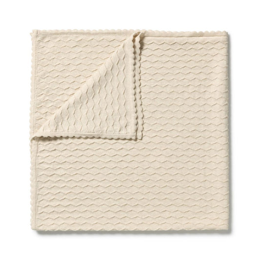 Milk Cloud Organic Knitted Chevron Blanket