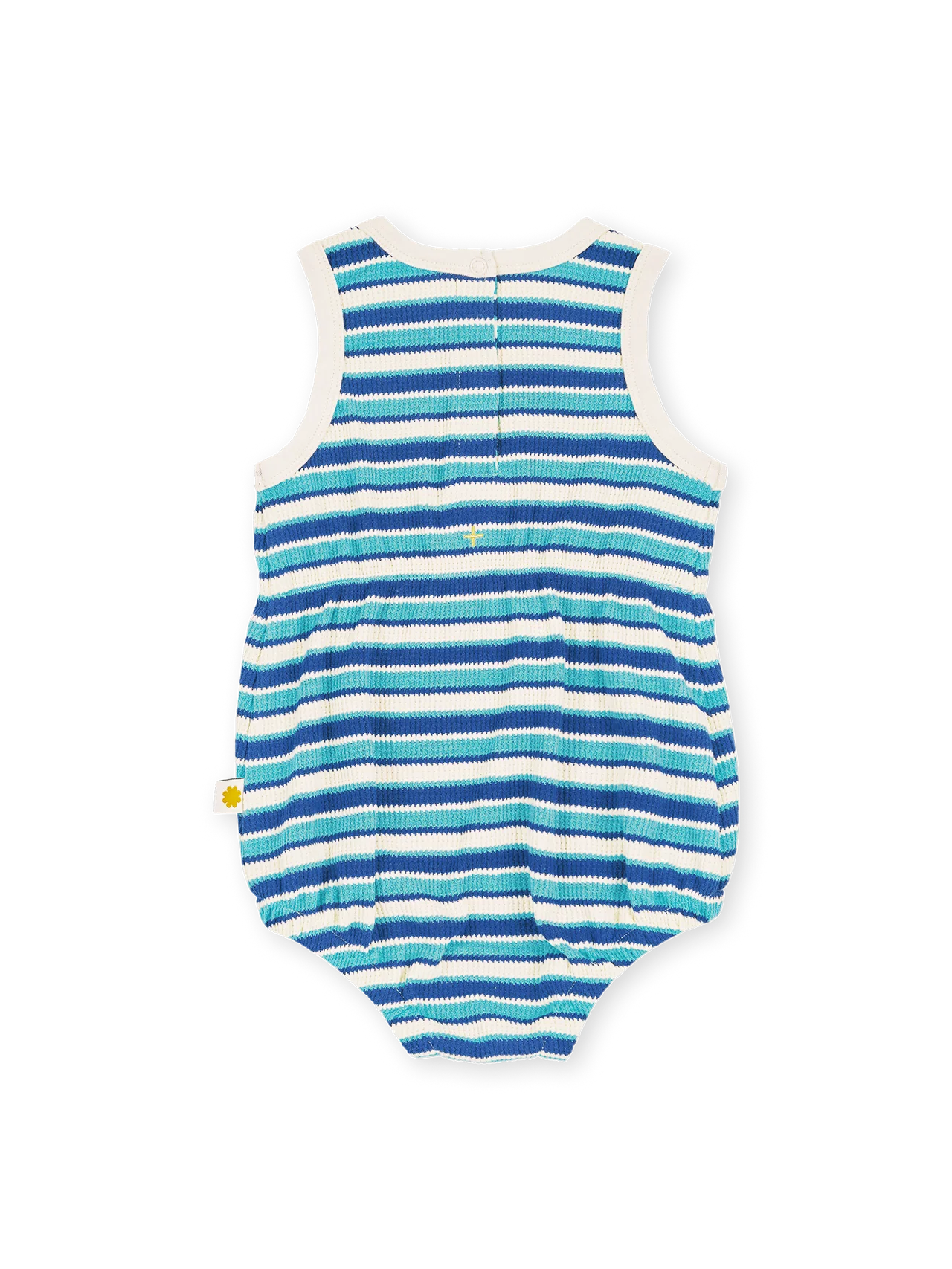 Waffle Bubble Romper Blue