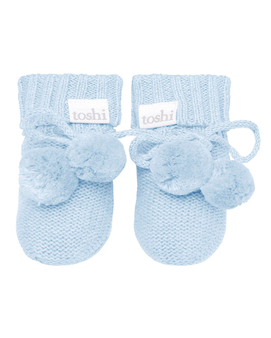 Organic Booties - Marley Bluebird