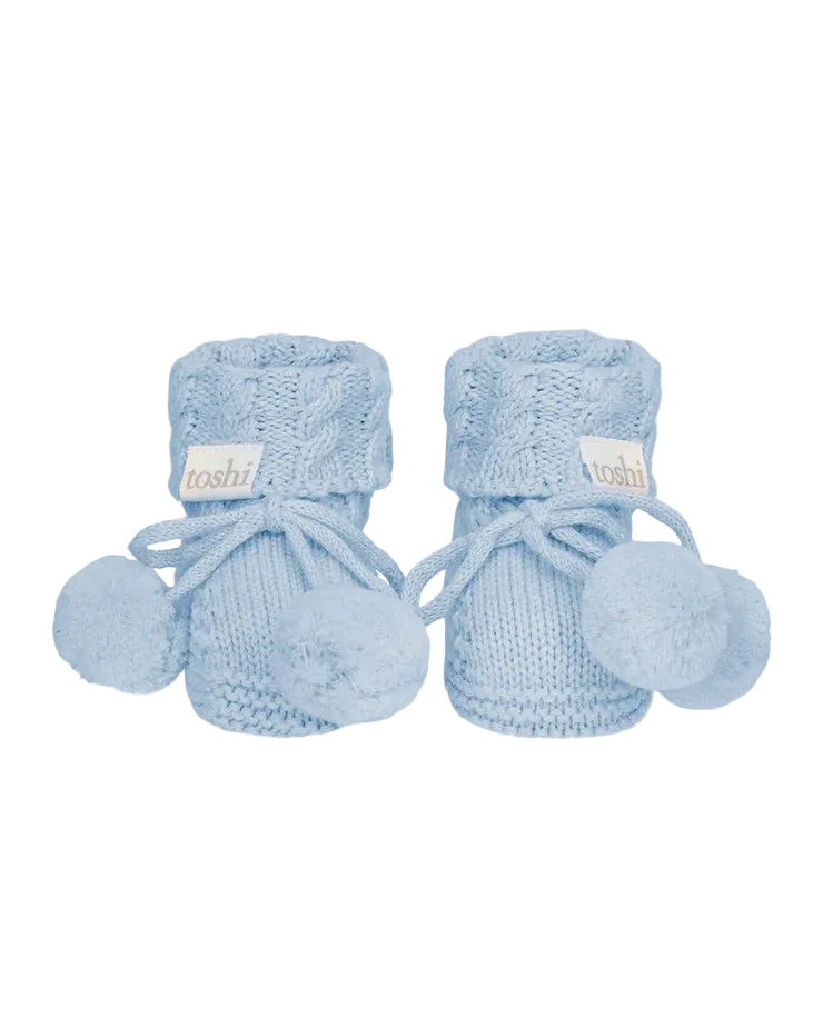 Organic Booties Yummy - Bluebell