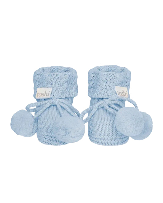 Organic Booties Yummy - Bluebell