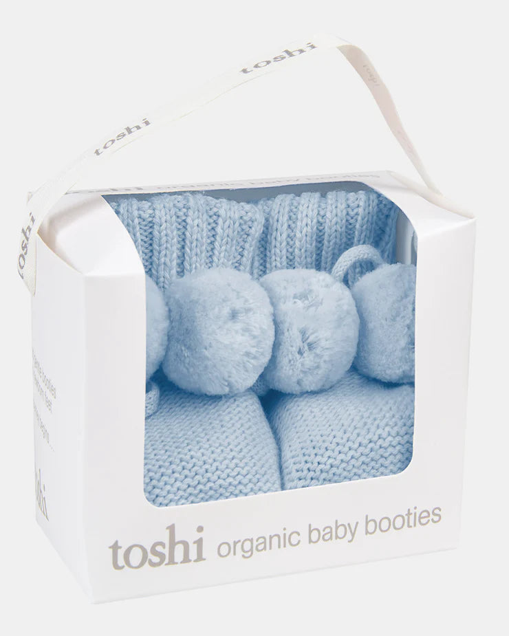 Organic Booties Yummy - Bluebell