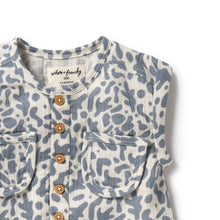 Load image into Gallery viewer, Blue Coral Organic Crinkle Growsuit
