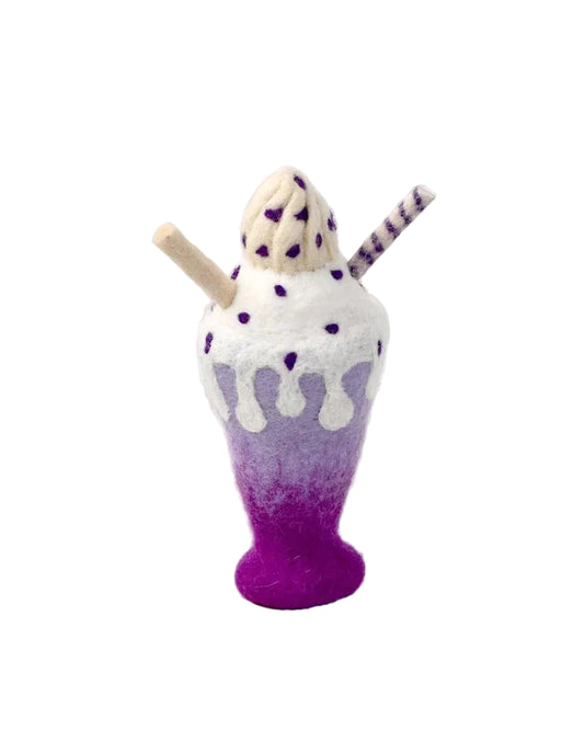 Felt Blueberry Milk Shake Play Food