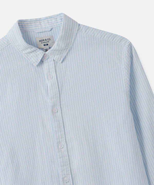 The Gallions L/S Shirt - White/Light Blue