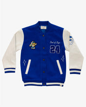 Load image into Gallery viewer, Blue BOB Varsity Jacket
