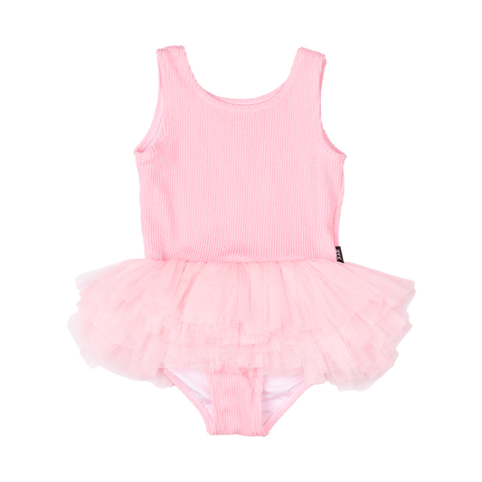 Blush Crinkle Tulle One Piece