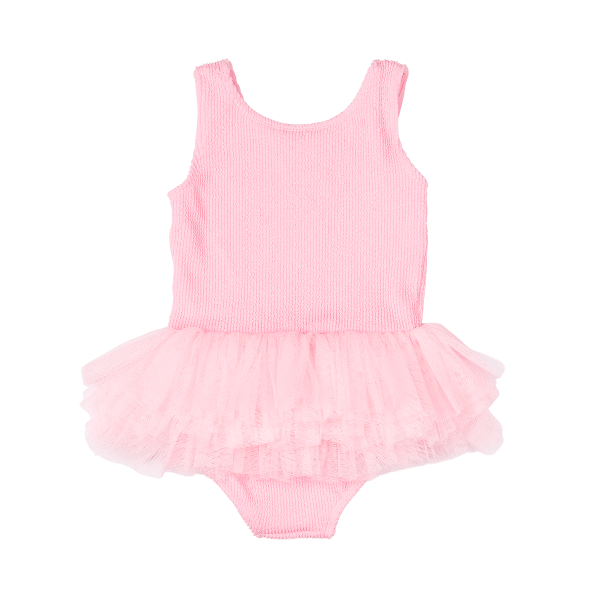 Blush Crinkle Tulle One Piece