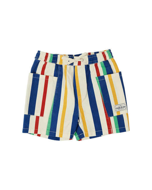 90's Bold Stripe Noah Denim Pocket Shorts