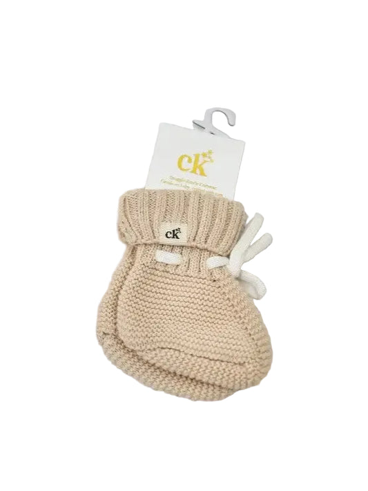 Baby Knit Booties - Sand
