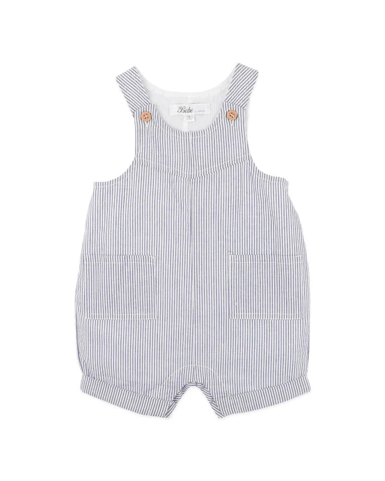 Brady Stipe Woven Overalls