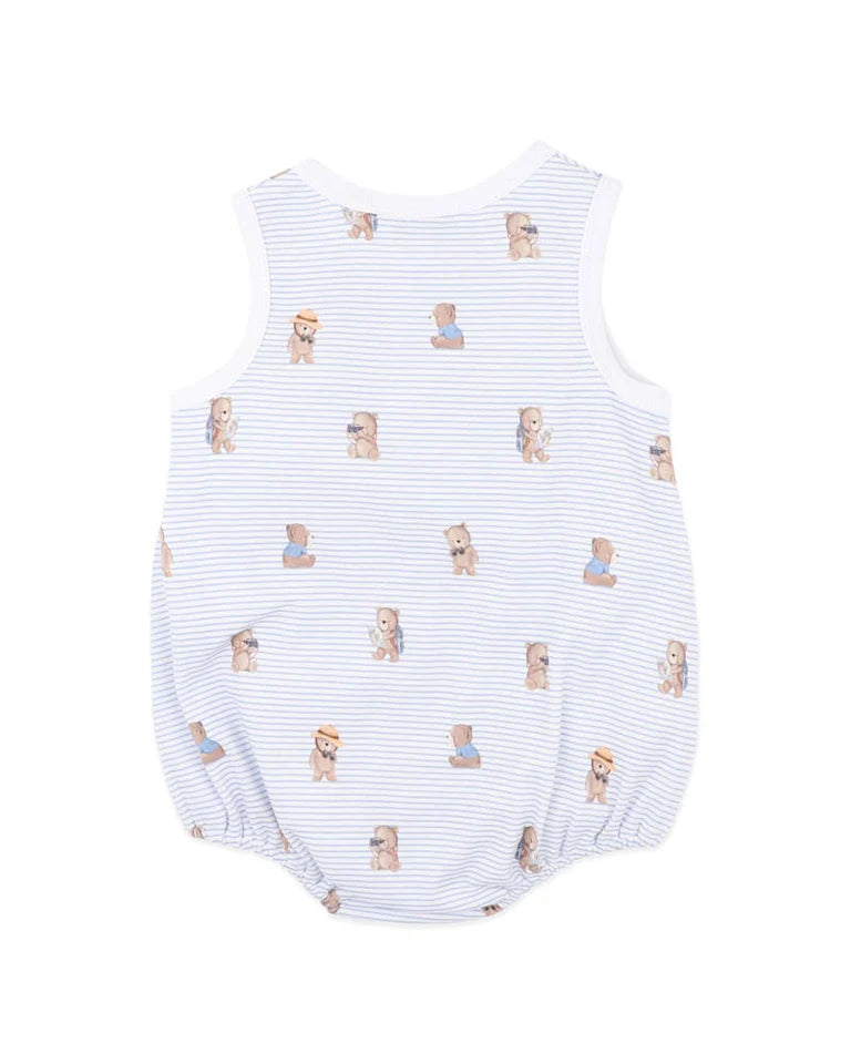 Brady Stripe Organic Button Up Bodysuit