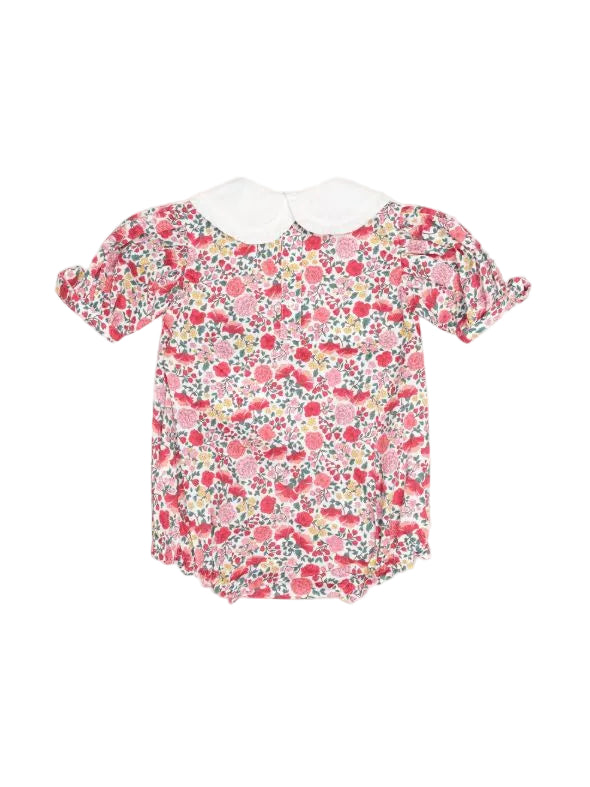 Festive Floral Frill Collar Bubble Romper
