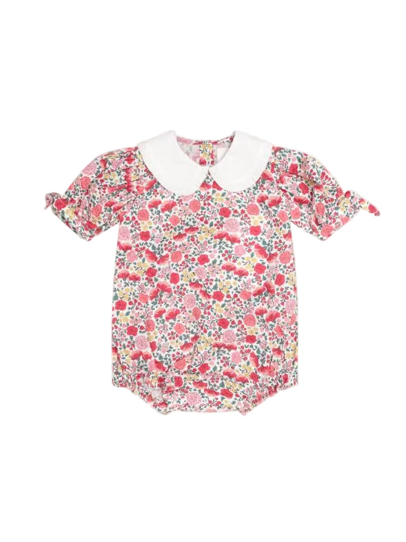 Festive Floral Frill Collar Bubble Romper