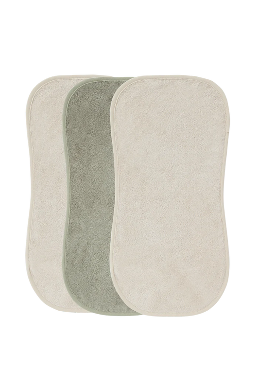 Burp Towel Cloths (Pack of 3) - Cotton/Sage