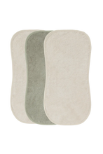 Load image into Gallery viewer, Burp Towel Cloths (Pack of 3) - Cotton/Sage
