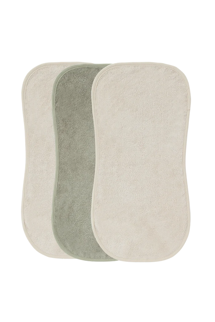 Burp Towel Cloths (Pack of 3) - Cotton/Sage