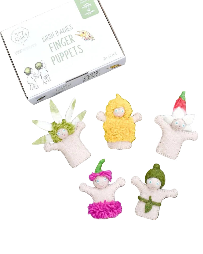 May Gibbs x Tara Treasures - Bush Babies Finger Puppets Set