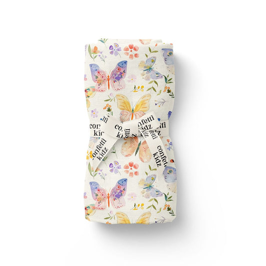 Organic Muslin Swaddle - Butterfly Blooms