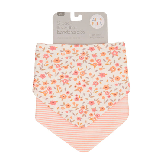 Bandana Bibs 2pk - Floral Bouquet