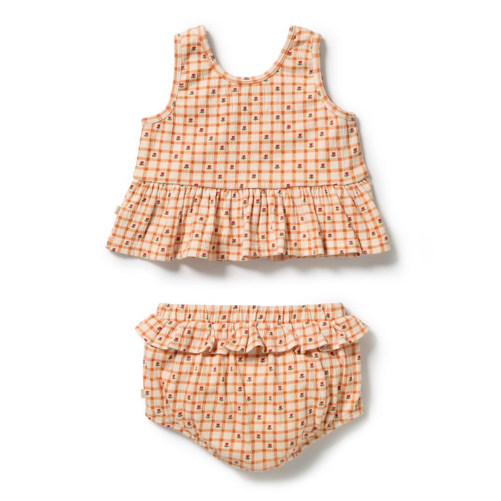Checkerberry Organic Crinkle Ruffle Set