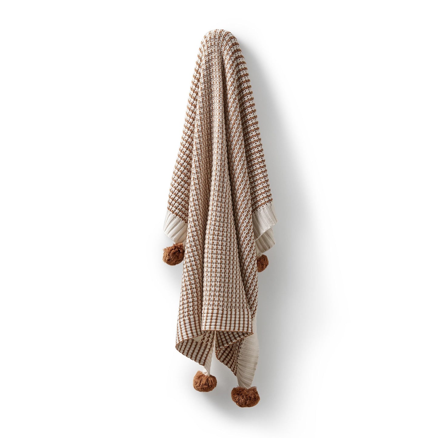 Cinnamon Stripe Organic Knitted Blanket