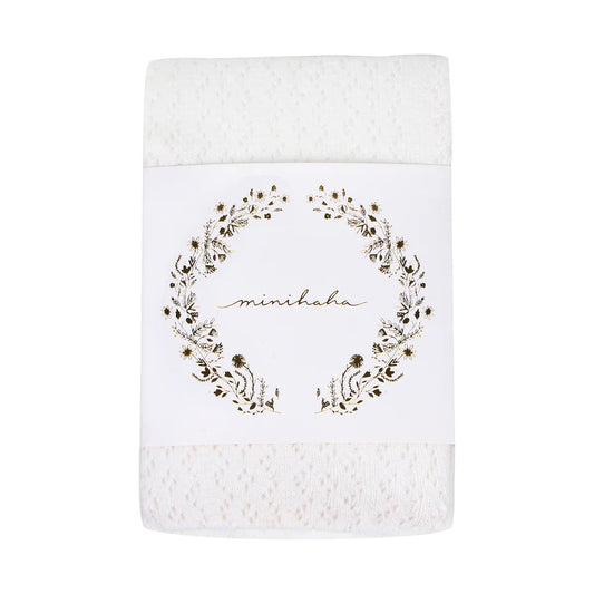 Pointelle Tights - Cloud