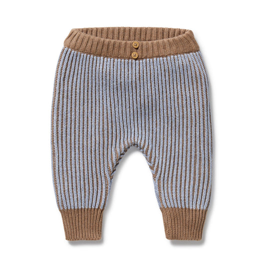 Coco Blue Speckle Organic Knitted Legging