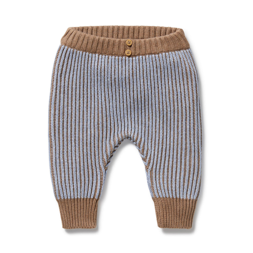 Coco Blue Speckle Organic Knitted Legging