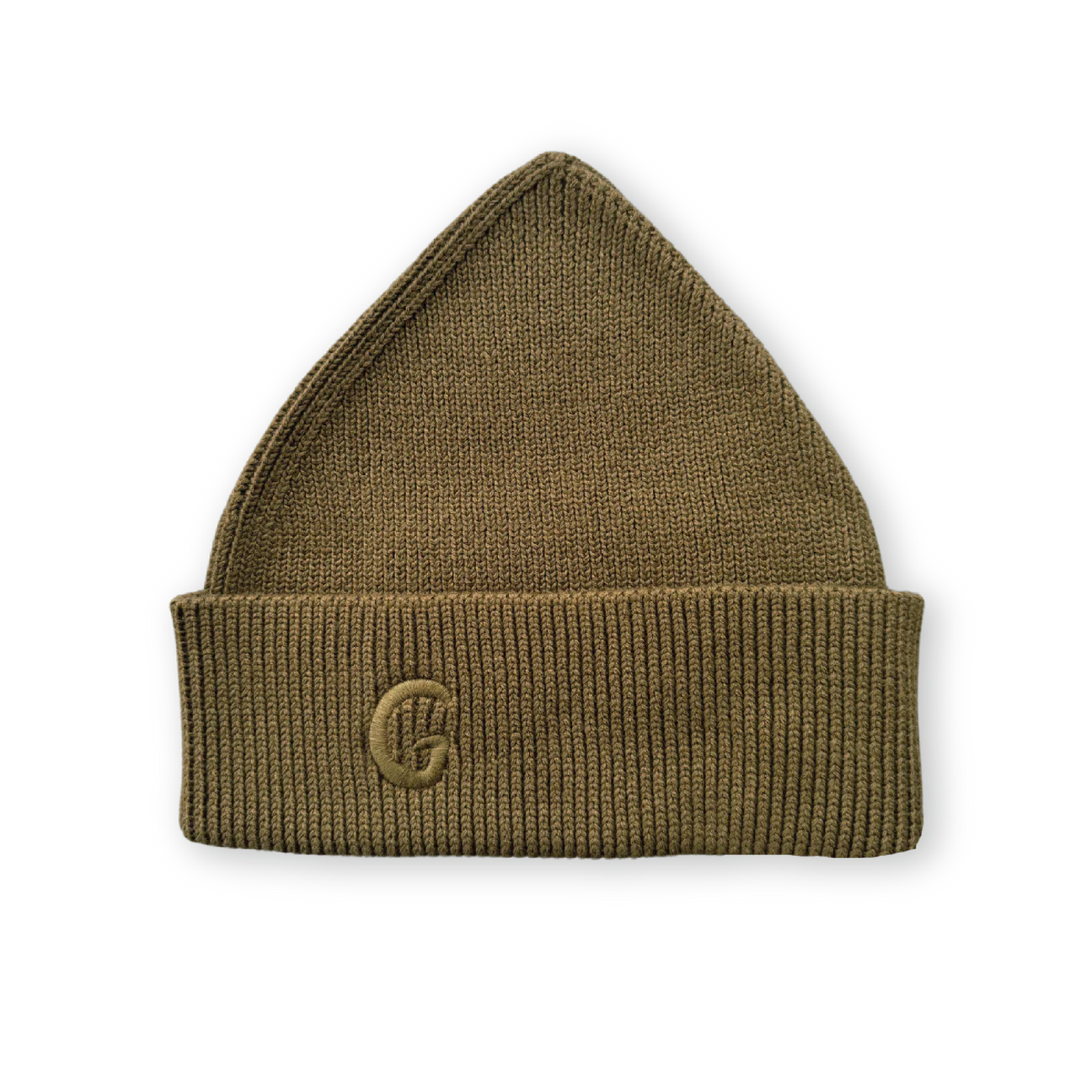 Organic Ribbed Super Pixie Beanie - Coffee
