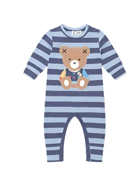 College Hux Blue Stripe Romper