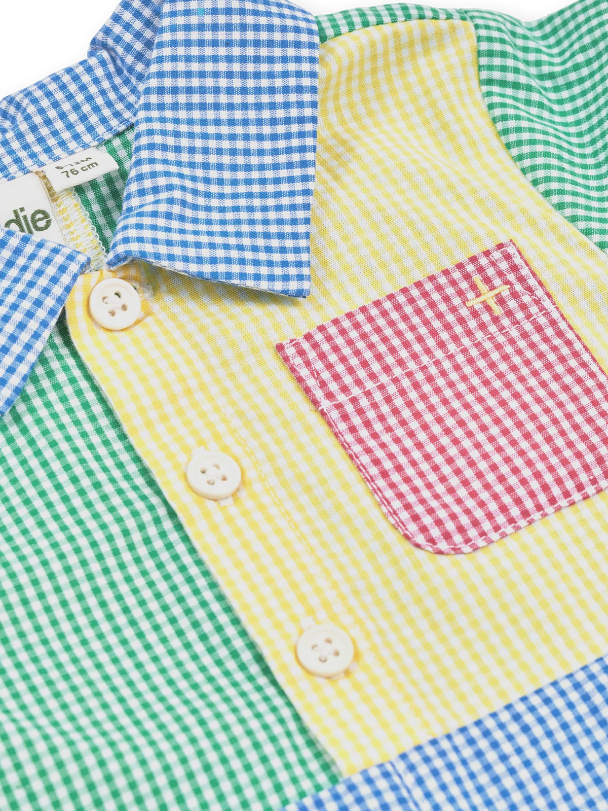 Gingham Colour Block Romper